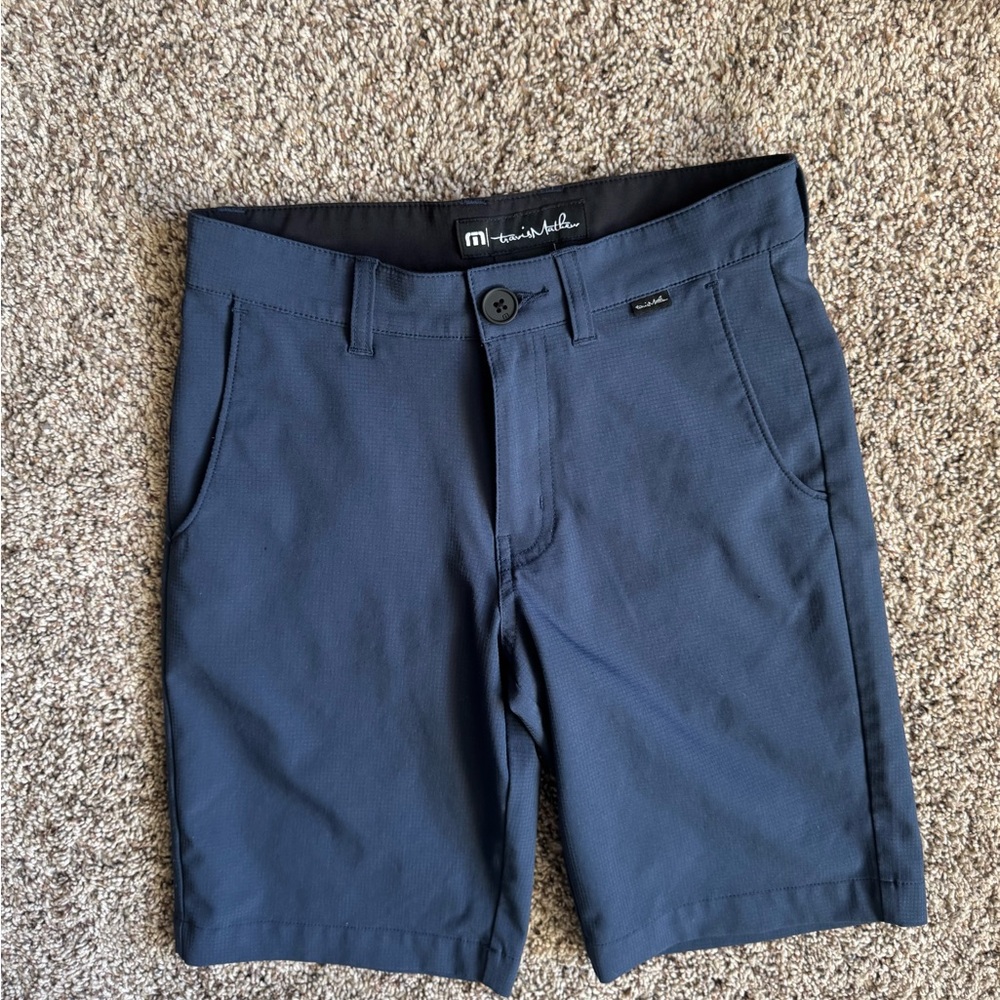 Travis Mathew Dark Blue Flat Front Shorts